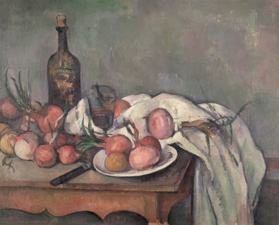 Still Life with Onions by Paul Cézanne